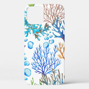 Handgezeichnet Wasserfarbenmuster mit Korallen. Un Case-Mate iPhone Hülle