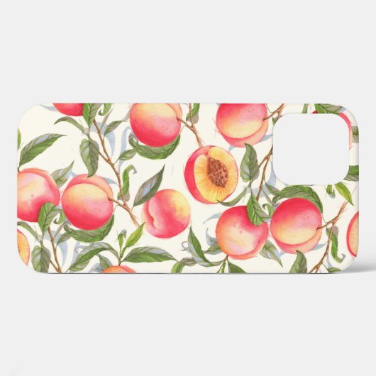 Handgezeichnet Wasserfarbenmuster mit Orange Case-Mate iPhone Hülle (Rückseite (Horizontal))