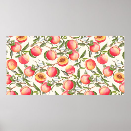 Handgezeichnet Wasserfarbenmuster mit Orange Poster (Vorne)