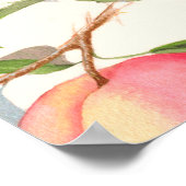 Handgezeichnet Wasserfarbenmuster mit Orange Poster (Ecke)