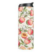 Handgezeichnet Wasserfarbenmuster mit Orange Thermosbecher (Nach links gedreht)