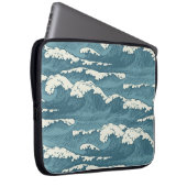 HandGezeichnet Waves Retro-Vintages Muster Laptopschutzhülle (Vorne Rechts)