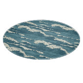 HandGezeichnet Waves Retro-Vintages Muster Schneidebrett (Ecke)