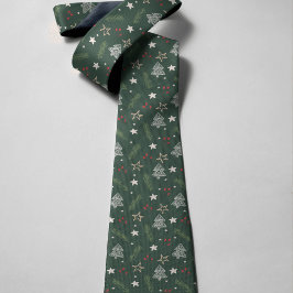 HandGezeichnet Weihnachten Stilvolle Necktie Krawatte