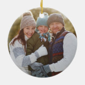 Handgezeichnet Weihnachtsbaum-Foto Keramik Ornament (Hinten)