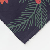 Handgezeichnet Weihnachtsflorale: Vintage Kollekti Fleecedecke (Ecke)