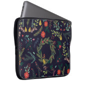 Handgezeichnet Weihnachtsflorale: Vintage Kollekti Laptopschutzhülle (Vorne Rechts)
