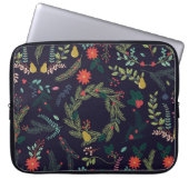 Handgezeichnet Weihnachtsflorale: Vintage Kollekti Laptopschutzhülle (Vorderseite)