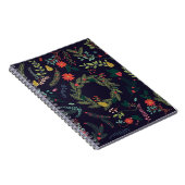 Handgezeichnet Weihnachtsflorale: Vintage Kollekti Notizblock (Rechte Seite)