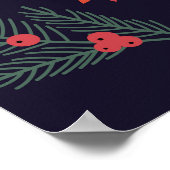 Handgezeichnet Weihnachtsflorale: Vintage Kollekti Poster (Ecke)