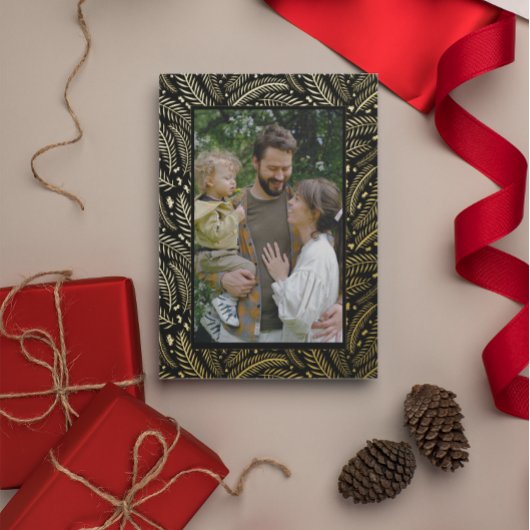 Handgezeichnet Weihnachtskiefernbaum Foto Folien Feiertagskarte