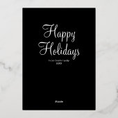 Handgezeichnet Weihnachtskiefernbaum Foto Folien Feiertagskarte (Rückseite)