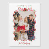 HandGezeichnet Weihnachtsrahmen für das Foto Magnetkarte (Vorderseite)