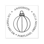 HandGezeichnet Weihnachtsschmuck-Rücksendeadresse Permastempel (Design)