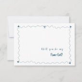 Handgezeichnet Werden Sie Blume Girl Vorschlag Car Einladung (Vorderseite)