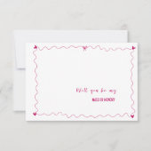 Handgezeichnet werden Sie Trauzeugin Vorschlag Car Einladung (Vorderseite)