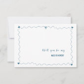 Handgezeichnet werden Sie Trauzeugin Vorschlag Car Einladung (Vorderseite)