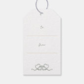 Handgezeichnet Whimsical einzigartig Moderne Grüne Geschenkanhänger (Rückseite)