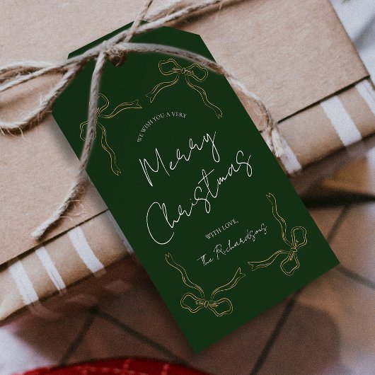 Handgezeichnet Whimsical einzigartig Moderne Grüne Geschenkanhänger