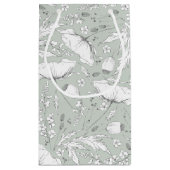 Handgezeichnet Wildblumen Elegant Modern Sage Gree Kleine Geschenktüte (Rückseite)