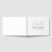 Handgezeichnet Wildblumen Elegant Moderne Gästebuch (Voll)