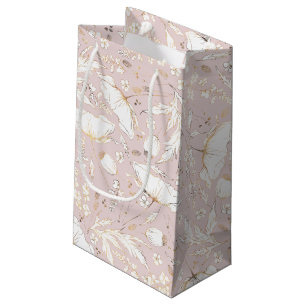 Handgezeichnet Wildblumen Elegant Modernes Gold Kleine Geschenktüte