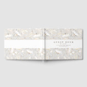 Handgezeichnet Wildblumen Elegante Hochzeit in Gra Gästebuch (Voll)