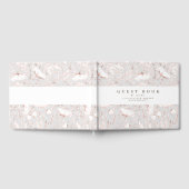 Handgezeichnet Wildblumen Elegante Hochzeit in Gra Gästebuch (Voll)