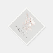 Handgezeichnet Wildblumen Elegante Minimalistische Serviette (Ecke)