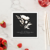 Handgezeichnet Wildblumen Elegante Minimalistische Serviette (Beispiel)