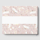 Handgezeichnet Wildblumen Elegante, rosa Hochzeit Gästebuch (Rückseite)