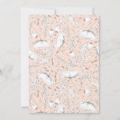 Handgezeichnet Wildblumen Elegantes Probe Dinner Einladung (Rückseite)