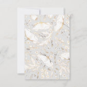 Handgezeichnet Wildblumen Gold Wedding RSVP Karte (Rückseite)