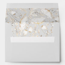 HandGezeichnet Wildblumen - Hochzeit in Gold und G