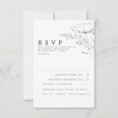 Handgezeichnet Wildblumen Hochzeit RSVP Karte (Vorderseite)