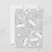 Handgezeichnet Wildblumen Hochzeit RSVP Karte (Rückseite)