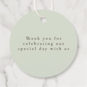 Handgezeichnet Wildblumen Minimalistisch Danke Geschenkanhänger (Rückseite)