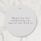 Handgezeichnet Wildblumen Minimalistisch Danke Geschenkanhänger (Rückseite)