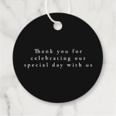 Handgezeichnet Wildblumen Minimalistisch Danke Geschenkanhänger (Rückseite)