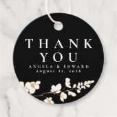 Handgezeichnet Wildblumen Minimalistisch Danke Geschenkanhänger (Vorderseite)