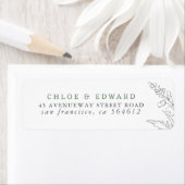 Handgezeichnet Wildblumen Minimalistisch Sage Gree (Insitu)