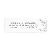 Handgezeichnet Wildblumen Minimalistisch Sage Gree (Vorne)