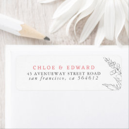 Handgezeichnet Wildblumen Minimalistisch weiß und 