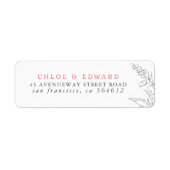 Handgezeichnet Wildblumen Minimalistisch weiß und  (Vorne)