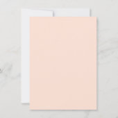 Handgezeichnet Wildblumen Peach Color Save the Dat Date (Rückseite)