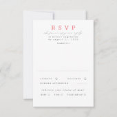 Handgezeichnet Wildblumen Rosa Hochzeit RSVP Karte (Vorderseite)