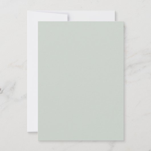 Handgezeichnet Wildblumen Sage Save the Date Foto (Rückseite)