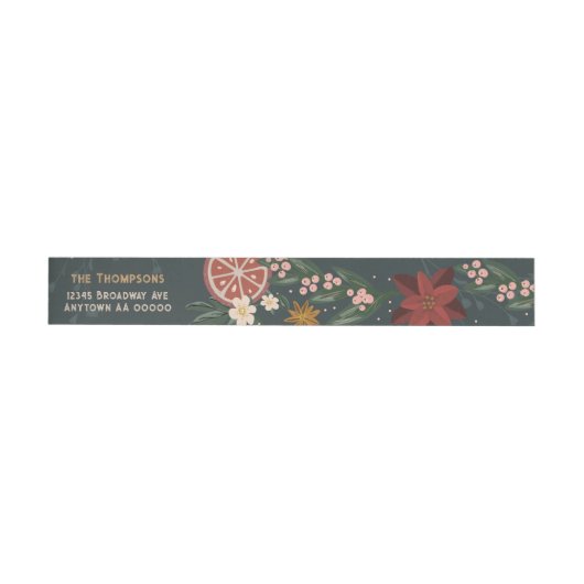 Handgezeichnet Winter Florals Wraparound-Adresseti (Person)