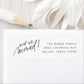 Handgezeichnet Wir haben Rücksendeadressen-Aufkleb (Insitu)