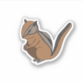 Handgezeichnet Woodland Animal Niedlich Chipmunk Aufkleber (Vorderseite)